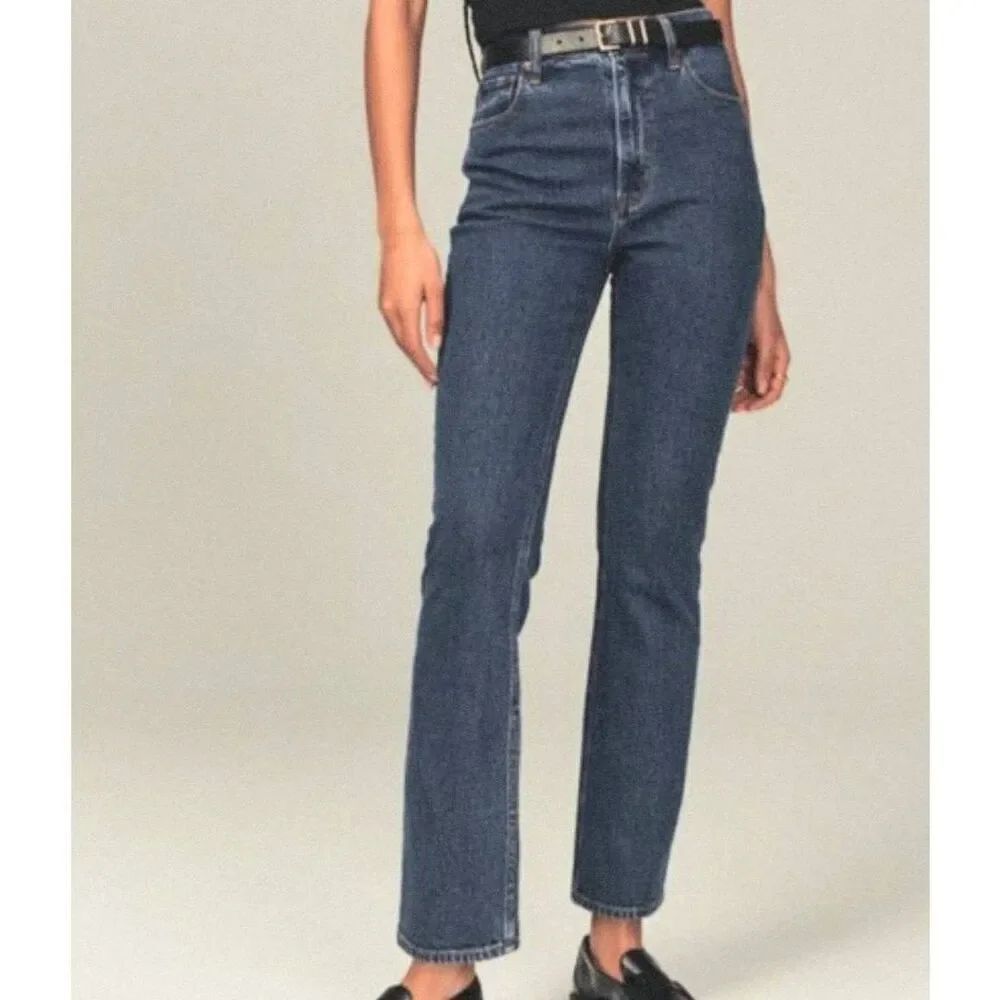 Abercrombie & Fitch Jeans Women's 27 Blue Ankle Straight Ultra High Rise